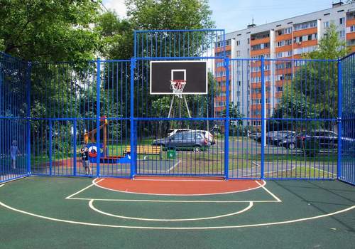 Забор Protect для баскетбольной площадки в Можге
